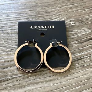 Coach NWT Rose Gold Hoop Earrings